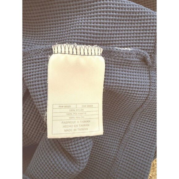 Vintage retro 90s Air Michael Jordan Long Sleeve Shirt waffle knit Size L Blue - Picture 10 of 11